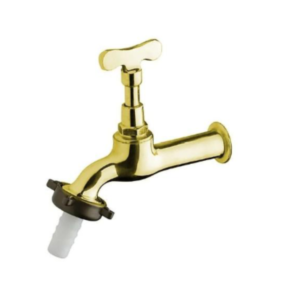 Torneira para Jardim Longa 3/4" Amarela com Chaveta - Imagem 1