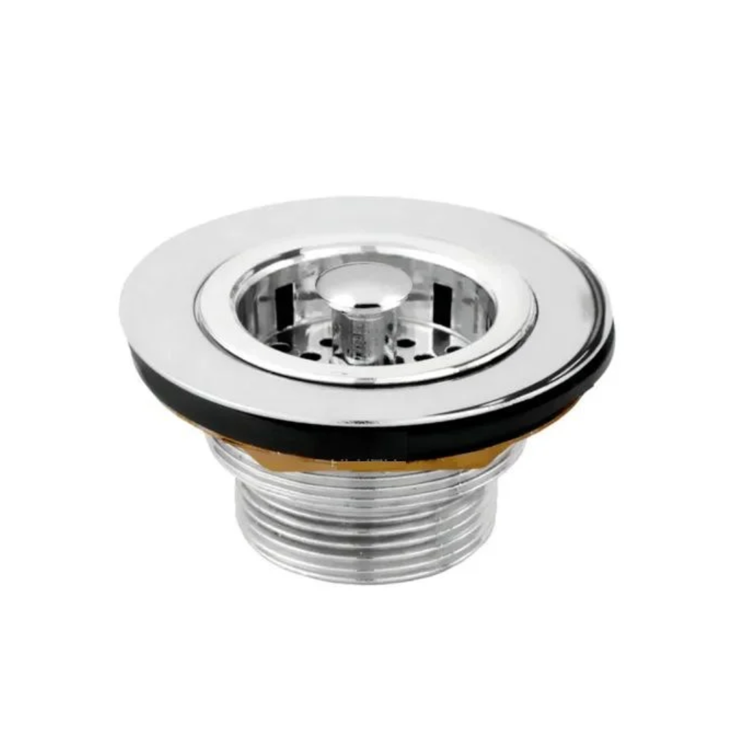 VÁLVULA AMERICANA DE 3 1/2" X 1 1/2" COM CESTA METAL - Imagem 1