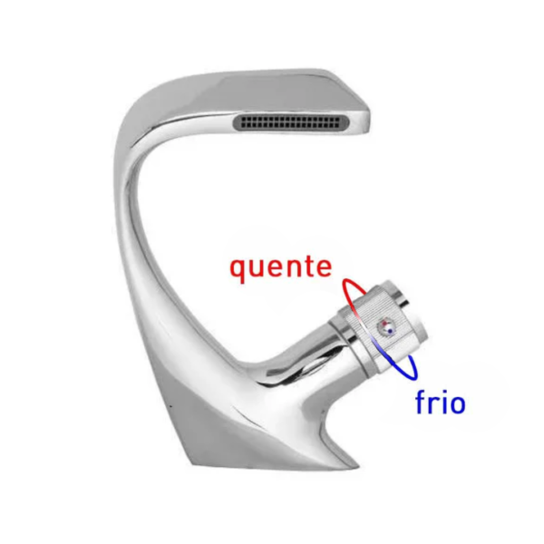 Torneira Monocomando Para Banheiro Cascata Cromada Linha Roma