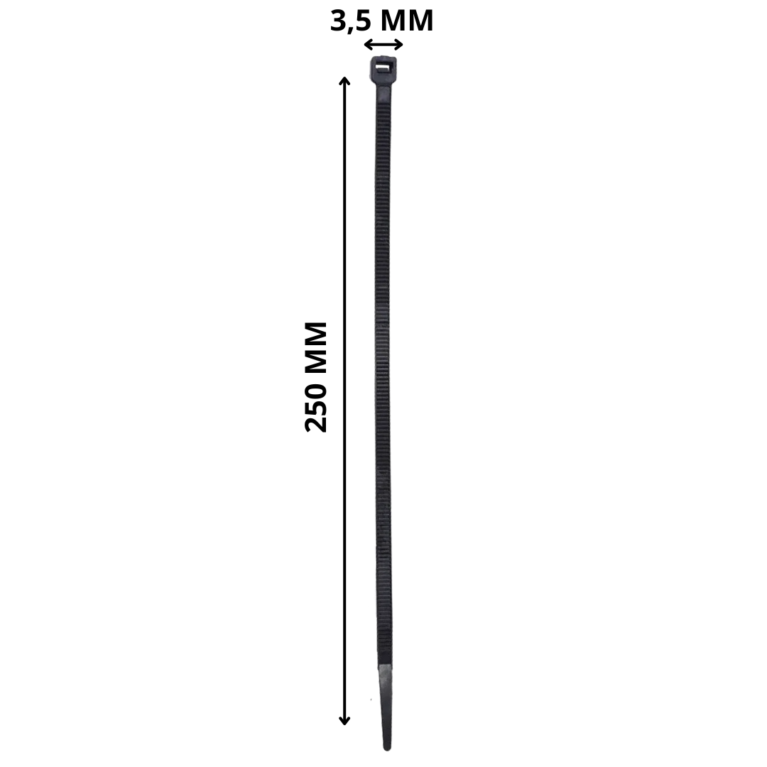 ABRAÇADEIRA DE NYLON PRETO DE 3,5 x 250mm - Imagem 2