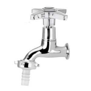 Torneira para Jardim Curta 1/2" X 3/4" Cromada com Acabamento Cruzeta C-23