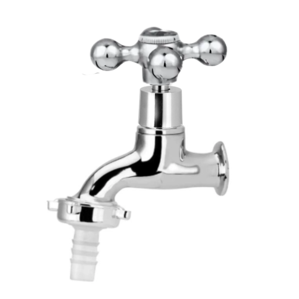 Torneira para Jardim Curta 1/2" X 3/4" ABS com Acabamento Cruzeta C-33