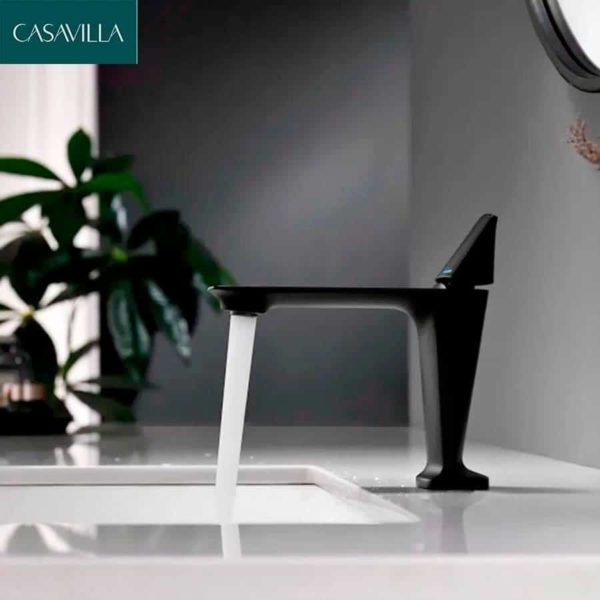 Torneira Monocomando Banheiro Preto Fosco Black Matte Baixa Casavilla