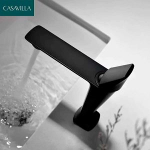 Torneira Monocomando Banheiro Preto Fosco Black Matte Baixa Casavilla - Imagem 4