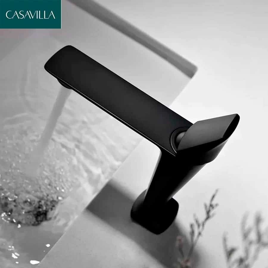 Torneira Monocomando Banheiro Preto Fosco Black Matte Baixa Casavilla - Imagem 4