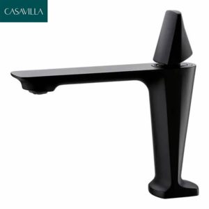 Torneira Monocomando Banheiro Preto Fosco Black Matte Baixa Casavilla