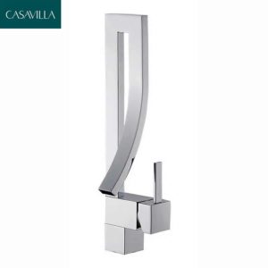 Torneira Monocomando para Banheiro Cromada Quadrada Casavilla