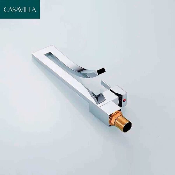 Torneira Monocomando para Banheiro Cromada Quadrada Casavilla