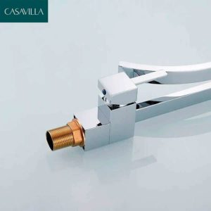 Torneira Monocomando para Banheiro Cromada Quadrada Casavilla