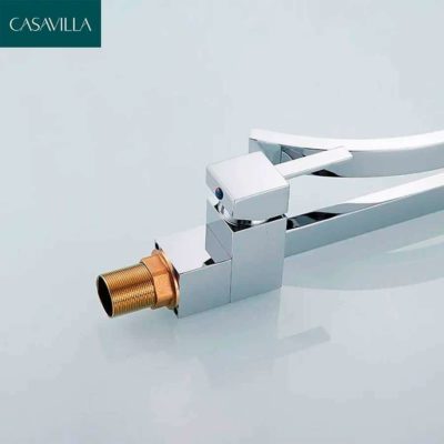 Torneira Monocomando para Banheiro Cromada Quadrada Casavilla