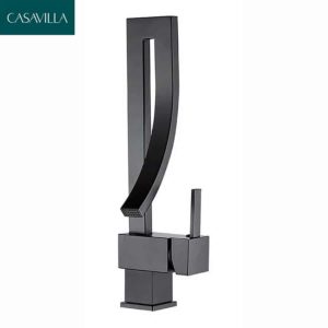 Torneira Monocomando Banheiro Preto Fosco Black Matte Quadrada Casavilla