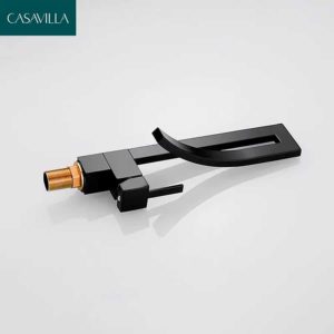 Torneira Monocomando para Banheiro Preto Fosco Black Matte Quadrada Casavilla