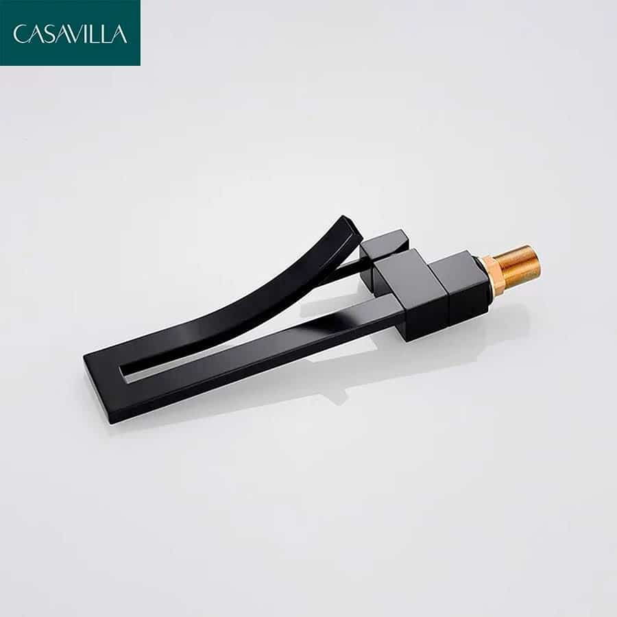 Torneira Monocomando Banheiro Preto Fosco Black Matte Quadrada Casavilla - Imagem 8
