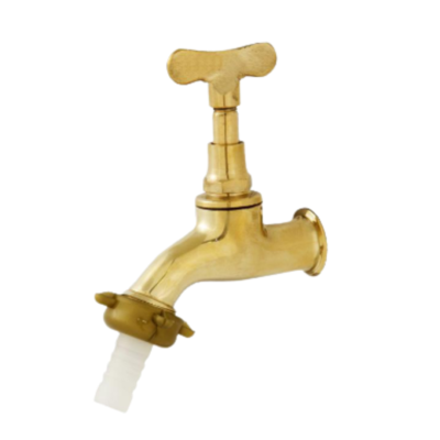 Torneira para Jardim Curta 3/4" Amarela com Chaveta