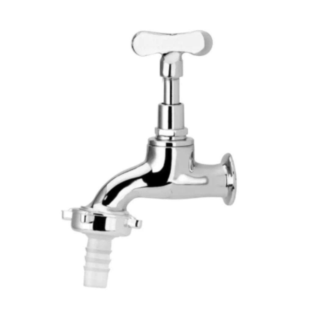 Torneira para Jardim Curta 1/2" X 3/4" Cromada com Chaveta