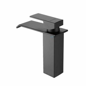 Torneira Monocomando Banheiro Metal Cascata Baixa Preto Fosco Black Matte - Imagem 3