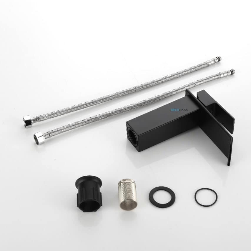 Torneira Monocomando Banheiro Metal Cascata Baixa Preto Fosco Black Matte - Imagem 5