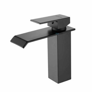 Torneira Monocomando para Banheiro Metal Cascata Baixa Preto Fosco Black Matte