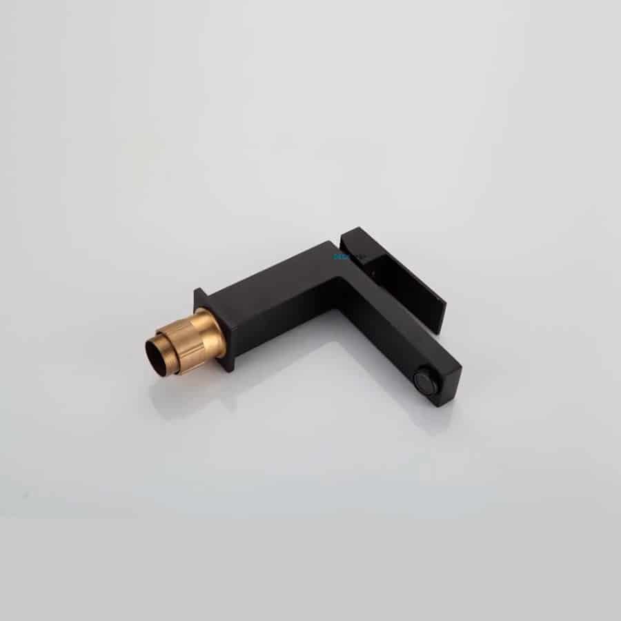 Torneira Monocomando para Banheiro Quadrada Baixa Preto Fosco Black Matte - Imagem 5