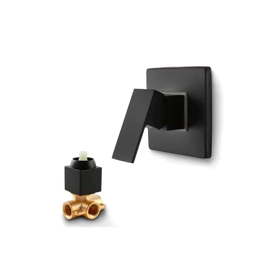 Misturador Monocomando para Chuveiro Completo Preto Fosco Black Matte