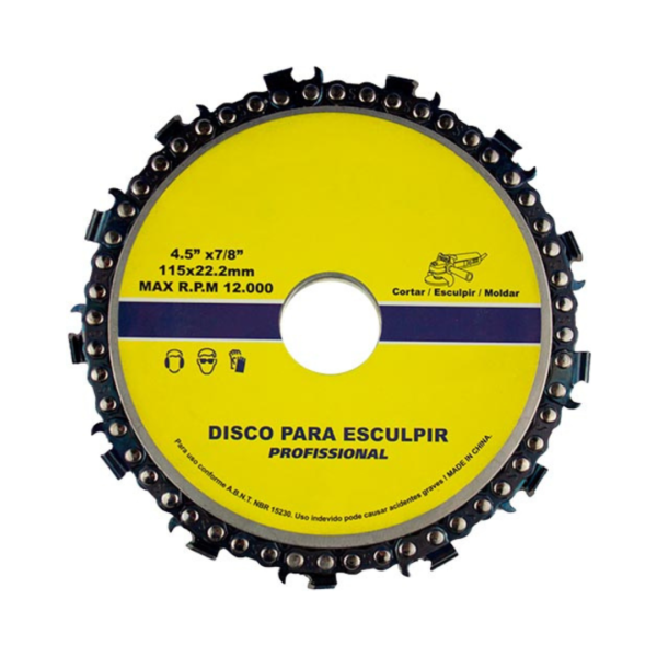 DISCO COM CORRENTE PARA ESCAVAR E ENTALHAR MADEIRA 115X22.23MM