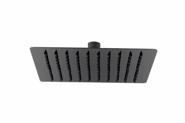 Ducha Chuveiro Slim Quadrado 20 x 20 cm Preto Fosco Black Matte