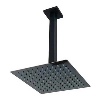 Chuveiro Ducha Quadrado 20x20 Preto Fosco Black Matte Teto - Imagem 5