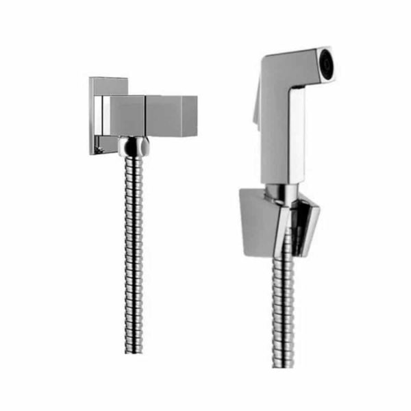 Ducha Higiênica Quadrada Cromada com 1/4 De Volta