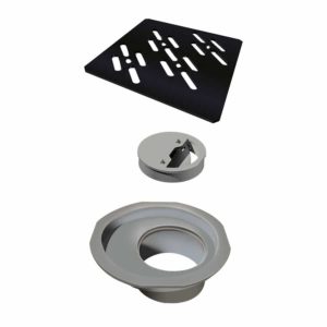 Ralo Quadrado Caixa Sifonada 100mm Black Matte Preto Fosco