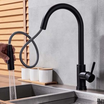 Torneira Monocomando Cozinha Gourmet Extensível 50cm Black Matte - Imagem 2