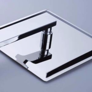 Ducha Chuveiro Slim Quadrado Metal 20x20 cm com Braço de 38 cm - Imagem 3
