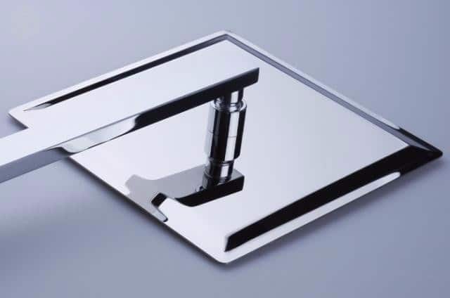 Ducha Chuveiro Slim Quadrado Metal 20x20 cm com Braço de 38 cm - Imagem 3