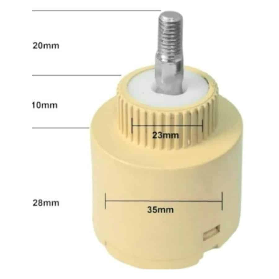 Reparo Cartucho 35mm com Rosca para Torneiras Monocomando Medidas