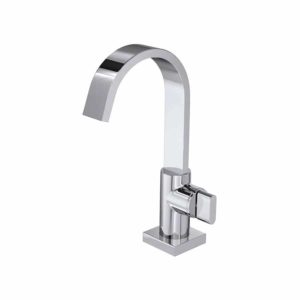 Torneira para Banheiro Lavatório de Mesa Bica Slim Móvel Cromada