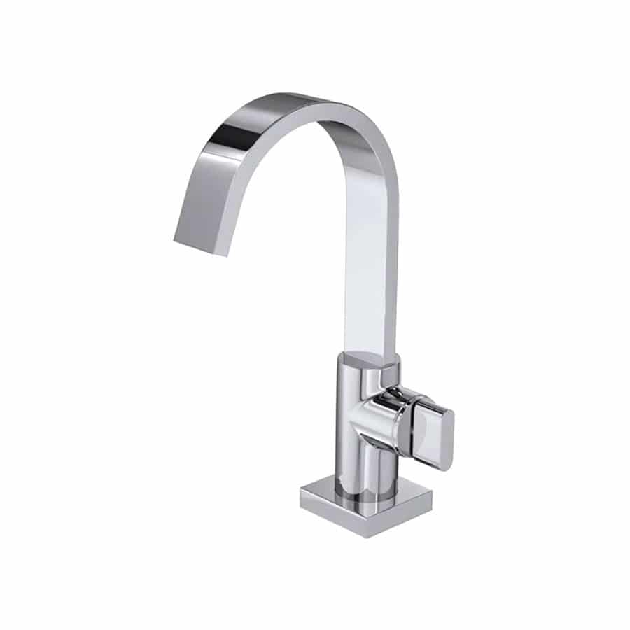 Torneira para Banheiro Lavatório de Mesa Bica Slim Móvel Cromada