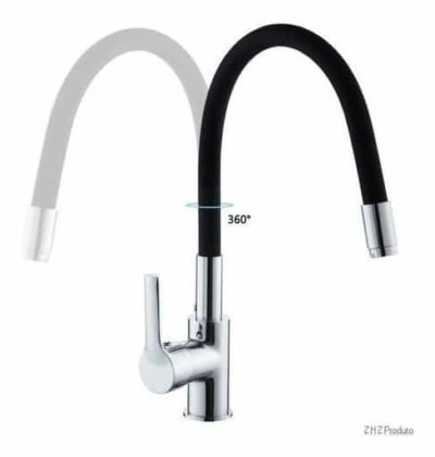 Torneira Monocomando para Cozinha com Tubo Flexível Preto - Imagem 3