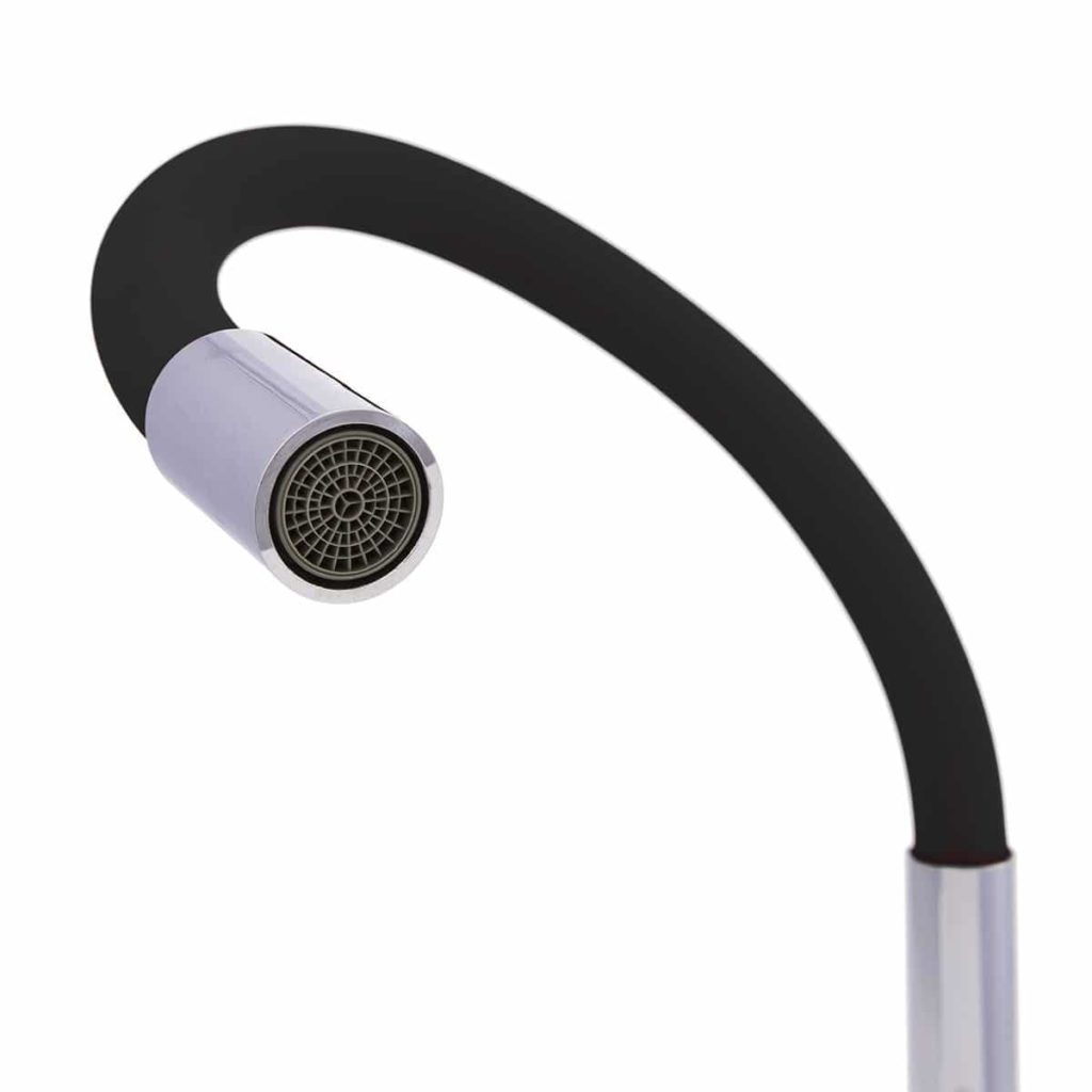 Torneira Monocomando para Cozinha com Tubo Flexível Preto