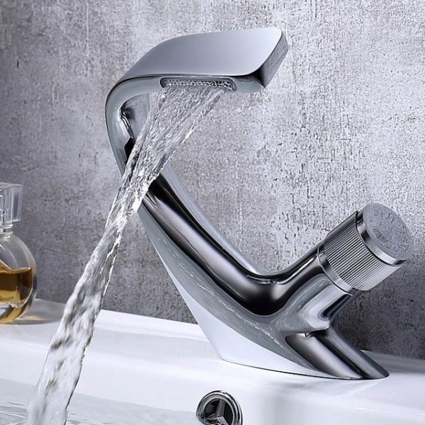 Torneira Monocomando para Banheiro Cascata Cromada Linha Roma