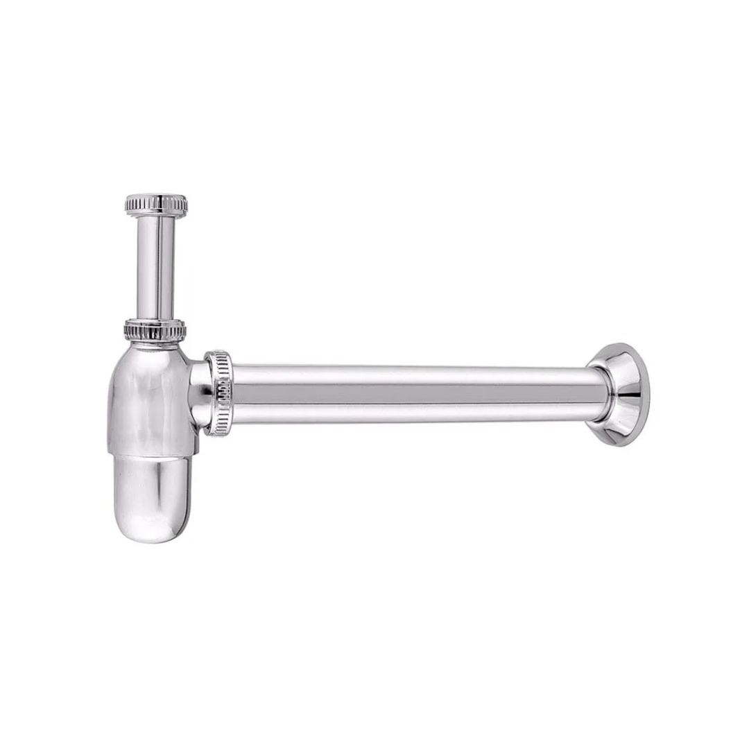 SIFÃO CROMADO 1 1/2" X 1.1/2" X 30CM PARA COZINHA INOX - Imagem 1
