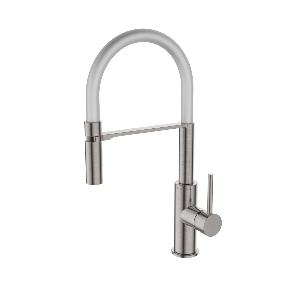 Torneira Misturador Monocomando para Cozinha Jiwi Flexível Cinza Matte - Imagem 1