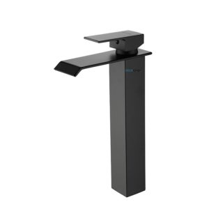 Torneira Monocomando para Banheiro Cascata Baixa Preto Fosco