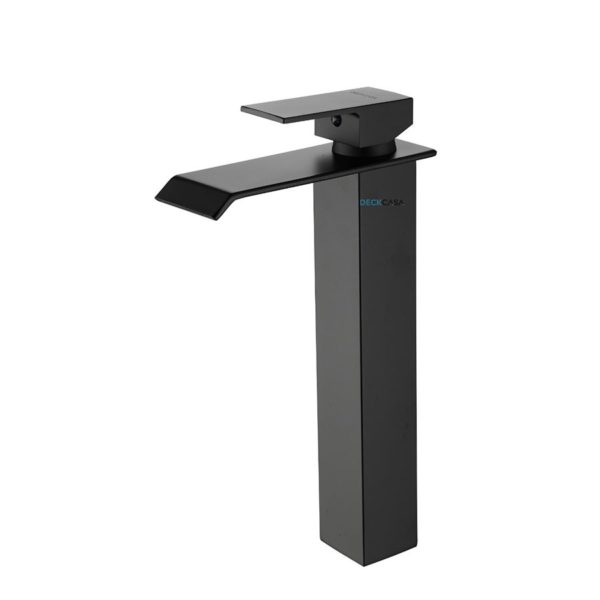 Torneira Monocomando para Banheiro Cascata Baixa Preto Fosco