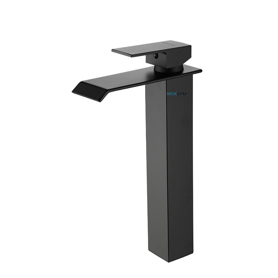 Torneira Monocomando para Banheiro Cascata Baixa Preto Fosco