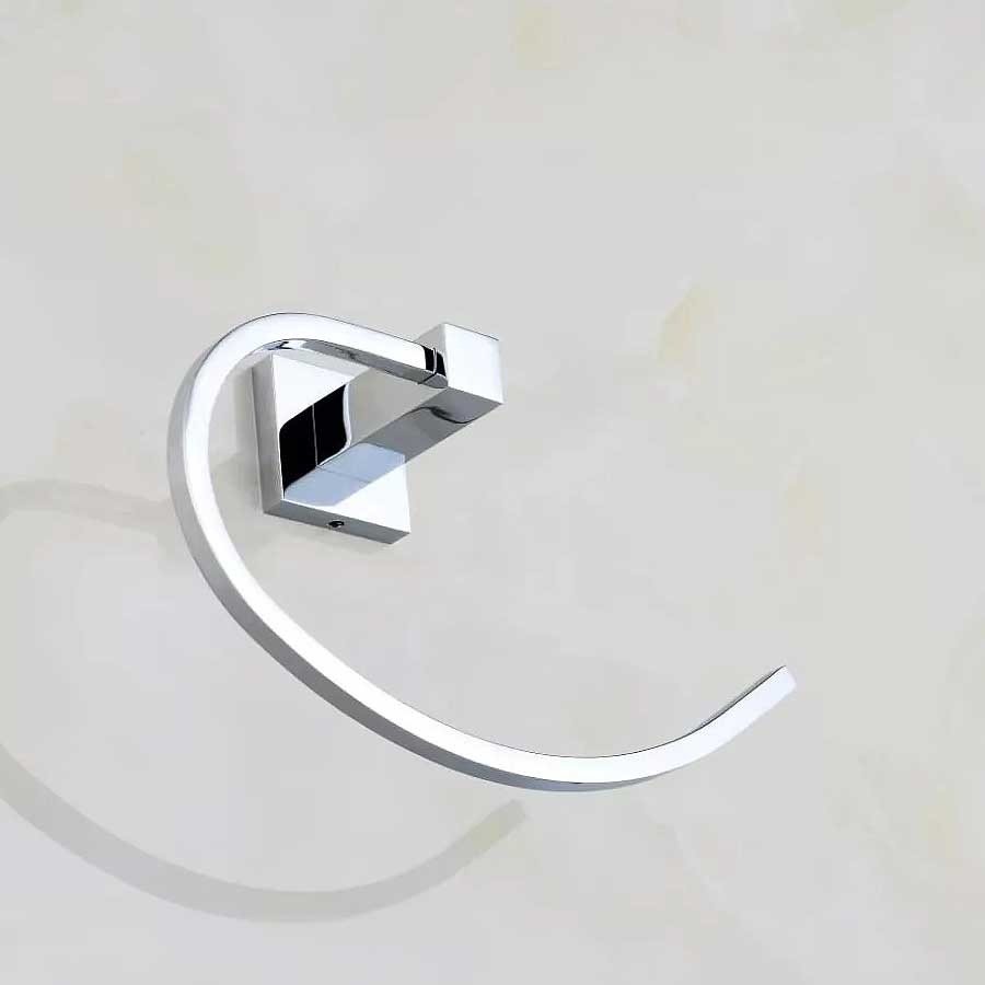 Porta Toalha Rosto Quadrado em Metal Cromado