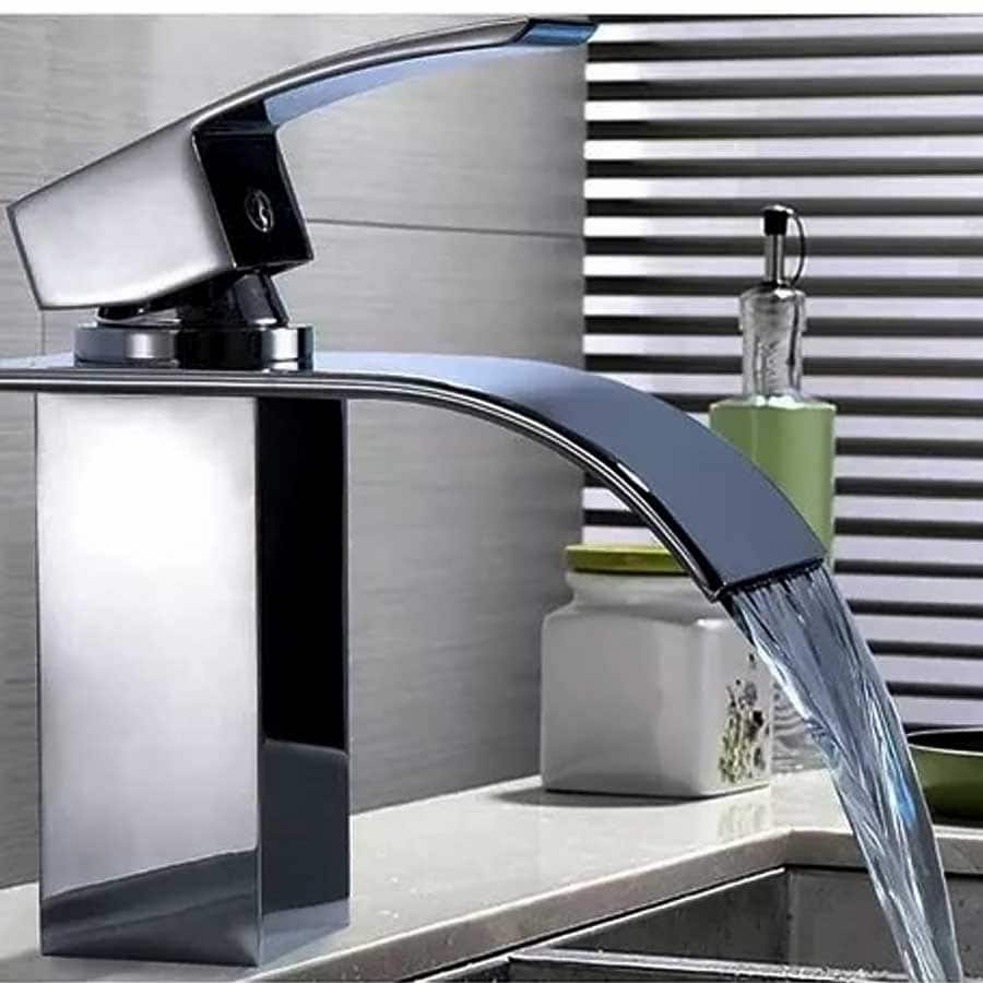 Torneira Monocomando para Banheiro Quadrada Baixa - Slim