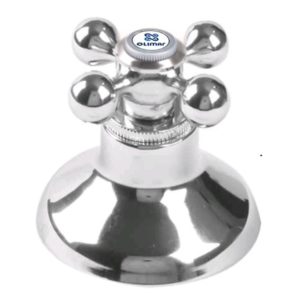 Acabamento Olimar para Registro Pressão/Gaveta ABS Cromado 3/4″ Estria Deca C-33 (Cruzeta)
