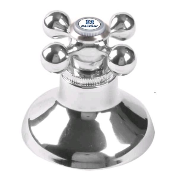 Acabamento Olimar para Registro Pressão/Gaveta ABS Cromado 3/4″ Estria Deca C-33 (Cruzeta)