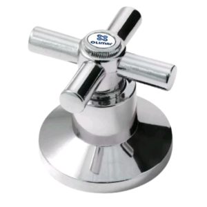 Acabamento Olimar para Registro Pressão/Gaveta ABS Cromado 3/4″ Estria Deca C-34 (Cruzeta)