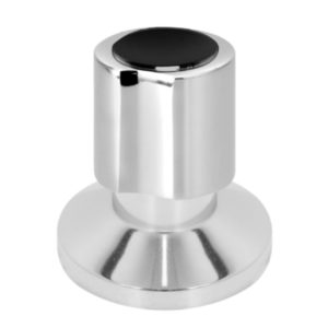 Acabamento Olimar para Registro Pressão/Gaveta Cromado com Tampa Preta 1.1/2" Estria Deca C-40 (Volante)
