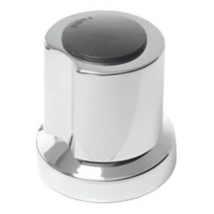 Acabamento Olimar para Registro Pressão/Gaveta Cromado com Tampa Preta 3/4" Estria Deca C-40 (Volante)